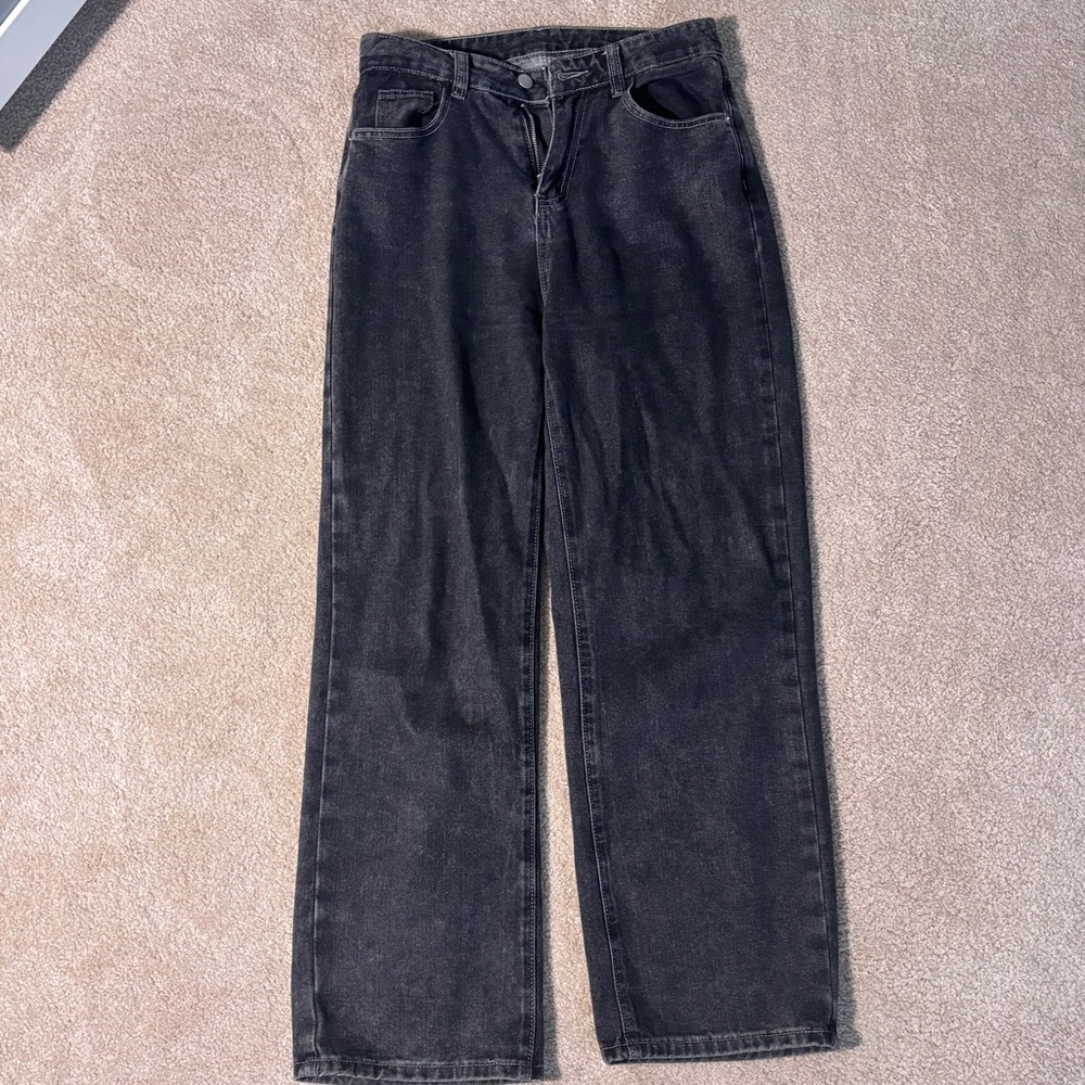 BRAND NEW Black Dark Grey Vintage Denim Jeans Size M Medium